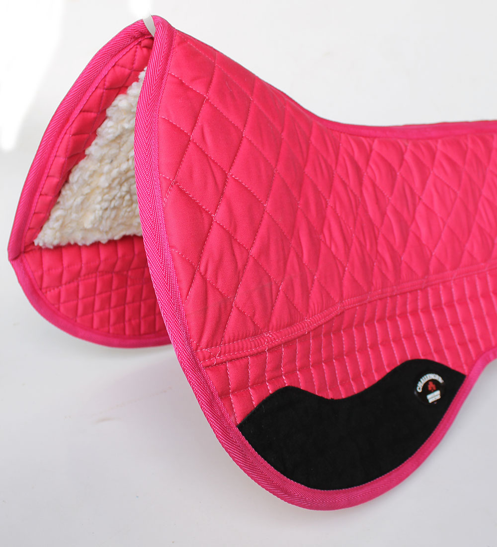 Equine Western Horse SADDLE PAD 28"X38" DOUBLE BACK BARREL FLEECE LINED