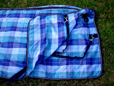 Horse Cotton Sheet Blanket Rug Summer Spring Blue 5304