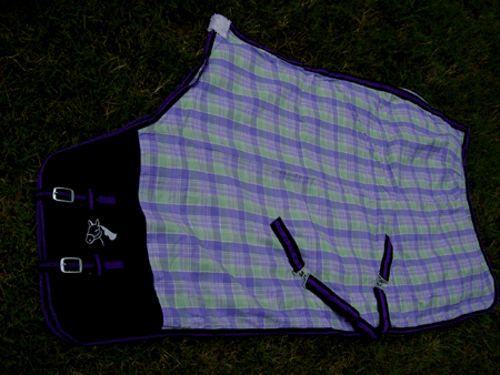 70" Horse Cotton Sheet Blanket Rug Summer Spring Purple 5332