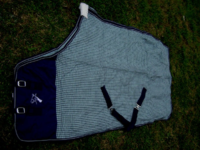 Horse Cotton Sheet Blanket Rug Summer Spring Navy Green 5308